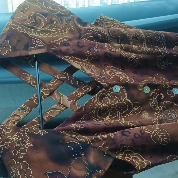 J.B.S LTD Vintage floral dress Womens Vintage 10 Brown Maxi - Picture 11 of 11